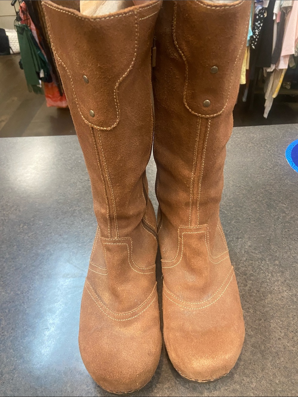Dansko Brown Suede Tall Winter Boots